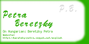 petra beretzky business card